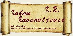 Kokan Raosavljević vizit kartica